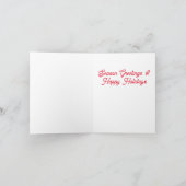 Weihnachtskarte des Snowmanns mit Skript Verse Ankündigung (Innenseite)