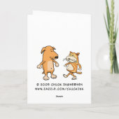 Weihnachtskarte des Vaters: Affe rund Karte (Rückseite)