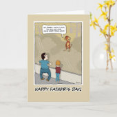 Weihnachtskarte des Vaters: Affe rund Karte (Gelbe Blume)