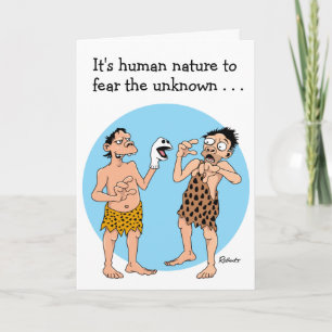 Weihnachtskarte des Vaters: Cavemen Karte