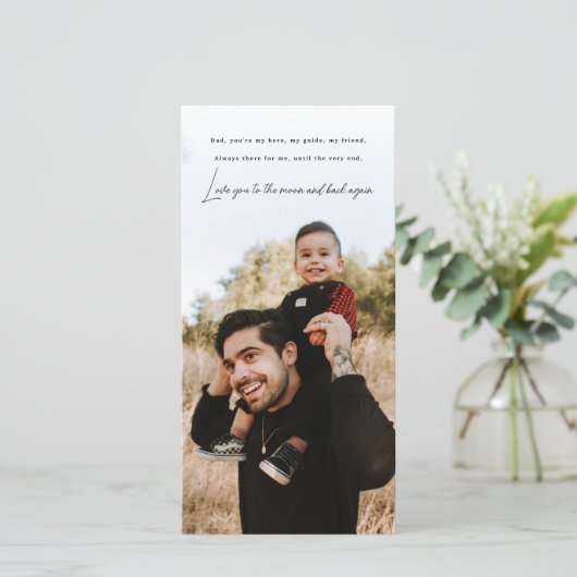 Weihnachtskarte des Vaters Feiertagskarte (Stehend Vorderseite)