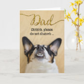 Weihnachtskarte des Vaters - Hund mit Goofy Grin Karte (Gelbe Blume)