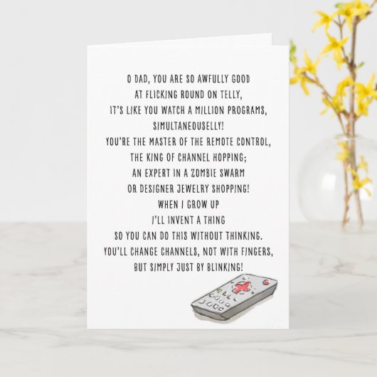 Weihnachtskarte des Vaters Karte (Gelbe Blume)