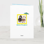 Weihnachtskarte des Vaters mit Sonnenbadebecken Karte (Rückseite)