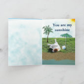 Weihnachtskarte des Vaters mit Sonnenbadebecken Karte (Innenseite)