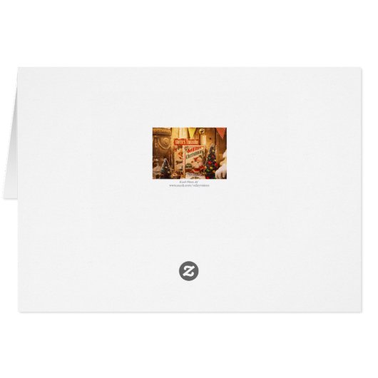 Weihnachtskarte des Weihnachtsmanns (Rückseite Horizontal)