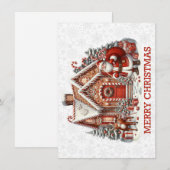 Weihnachtskarte des Weihnachtsmanns (Vorne/Hinten)