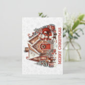 Weihnachtskarte des Weihnachtsmanns (Stehend Vorderseite)