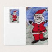 Weihnachtskarte des Weihnachtsmanns (Außenseite Aufgefaltet)