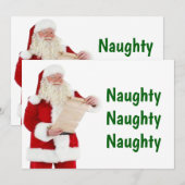 Weihnachtskarte des Weihnachtsmanns Dankeskarte (Vorne/Hinten)