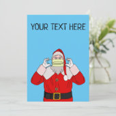 Weihnachtskarte des Weihnachtsmanns Einladung (Stehend Vorderseite)