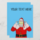 Weihnachtskarte des Weihnachtsmanns Einladung (Vorne/Hinten)