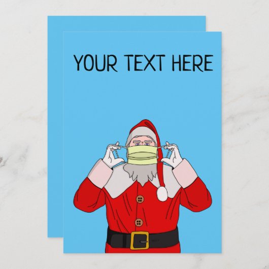 Weihnachtskarte des Weihnachtsmanns Einladung (Vorne/Hinten)