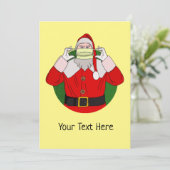 Weihnachtskarte des Weihnachtsmanns Einladung (Stehend Vorderseite)