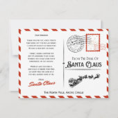 Weihnachtskarte des Weihnachtsmanns Feiertagskarte (Vorderseite)