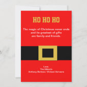 Weihnachtskarte des Weihnachtsmanns Feiertagskarte (Vorderseite)