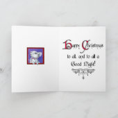 Weihnachtskarte des Weihnachtsmanns Feiertagskarte (Innenseite)