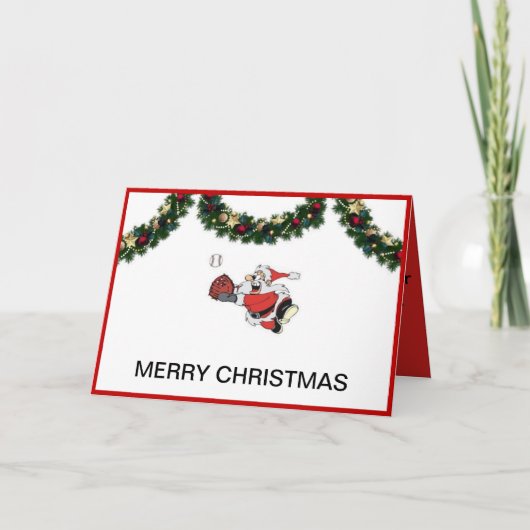 Weihnachtskarte des Weihnachtsmanns Feiertagskarte (Vorderseite)