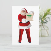 Weihnachtskarte des Weihnachtsmanns Feiertagskarte (Stehend Vorderseite)