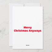 Weihnachtskarte des Weihnachtsmanns Feiertagskarte (Rückseite)