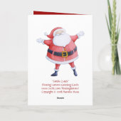 Weihnachtskarte des Weihnachtsmanns Feiertagskarte (Rückseite)