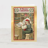 Weihnachtskarte des Weihnachtsmanns Feiertagskarte (Vorderseite)