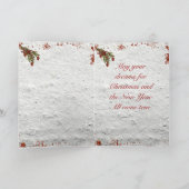 Weihnachtskarte des Weihnachtsmanns Feiertagskarte (Innenseite)