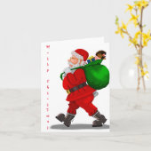 Weihnachtskarte des Weihnachtsmanns Karte (Gelbe Blume)