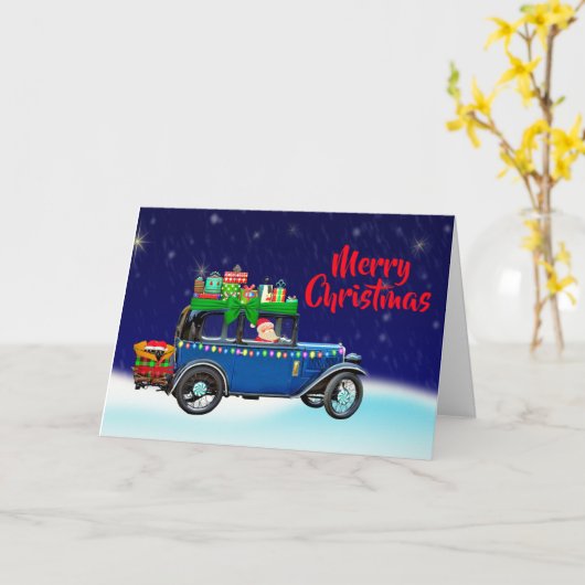 Weihnachtskarte des Weihnachtsmanns Karte (Gelbe Blume)