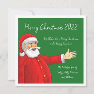 Weihnachtskarte des Weihnachtsmanns Mitteilungskarte
