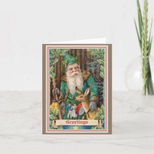 Weihnachtskarte des Woodland-Vaters Feiertagskarte