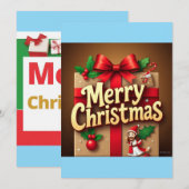 Weihnachtskarte Design Frohe Weihnachten  (Vorne/Hinten)