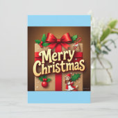 Weihnachtskarte Design Frohe Weihnachten  (Stehend Vorderseite)