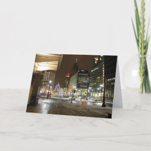 Weihnachtskarte Detroits Michigan Feiertagskarte