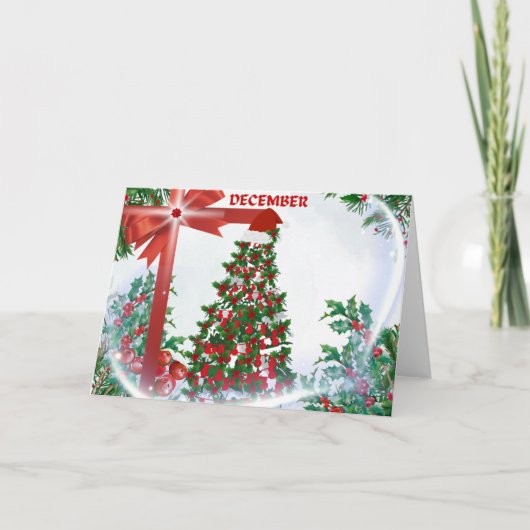 Weihnachtskarte Dezember Karte (Vorderseite)