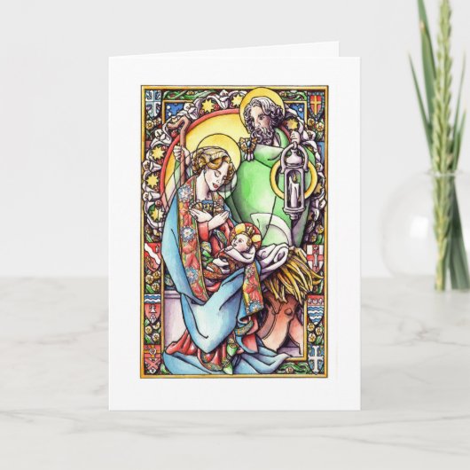 Weihnachtskarte: Die Geburt Christi Feiertagskarte (Vorderseite)