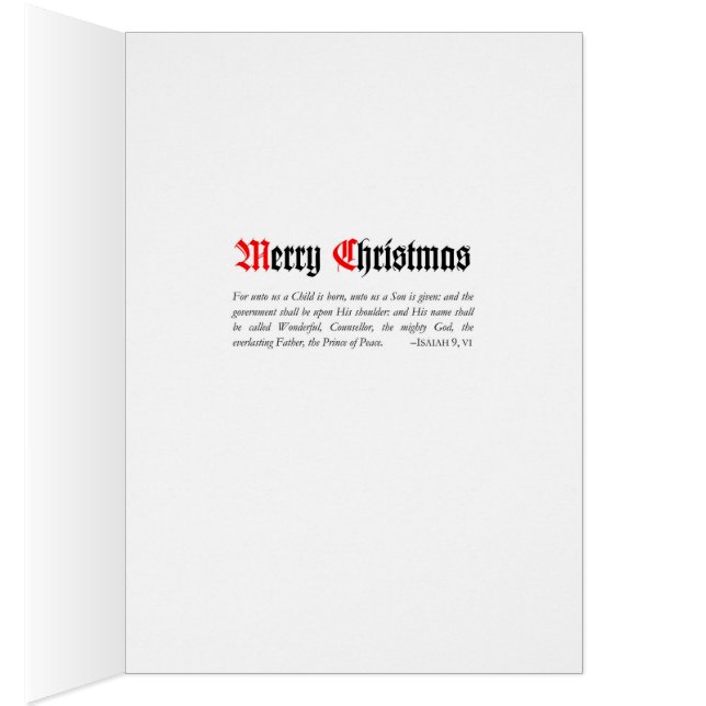 Weihnachtskarte: Die heilige Familie - neu für (Innen (Rechts))