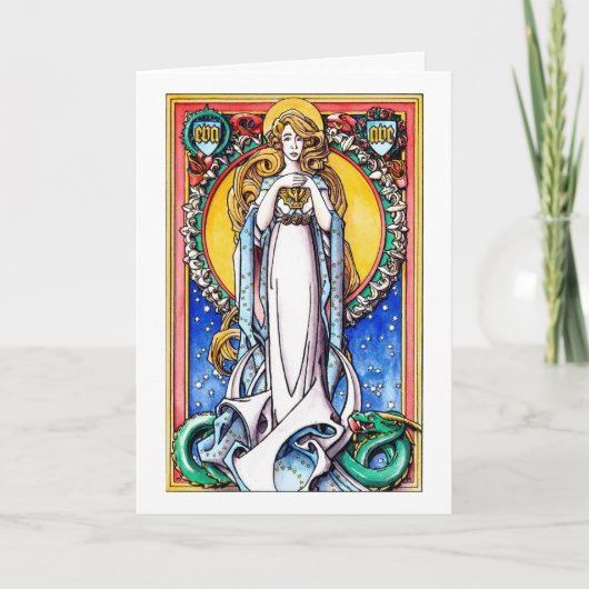 Weihnachtskarte: Die unakuläre Empfängnis Feiertagskarte (Vorderseite)