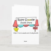 Weihnachtskarte: Die Weihnachtsfeier Feiertagskarte (Rückseite)