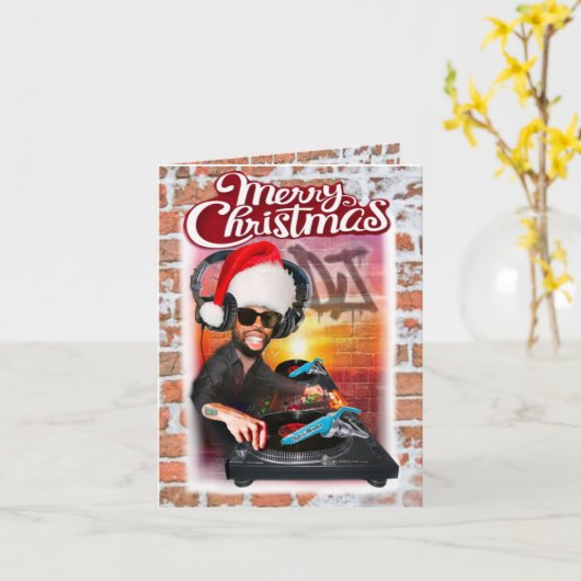 Weihnachtskarte DJ SWAG Karte (Gelbe Blume)