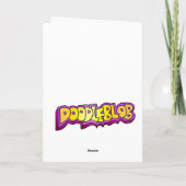 Weihnachtskarte - Drache mit Girl Tattoo Karte (Rückseite)