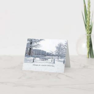 Weihnachtskarte/ "Dream'n of a White Christmas" Feiertagskarte
