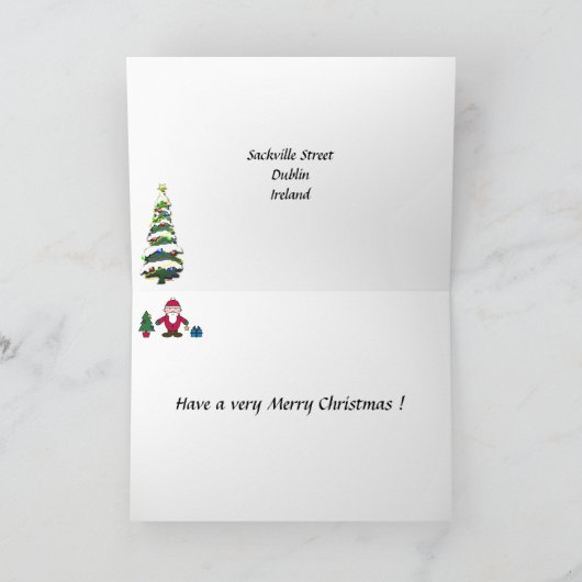 Weihnachtskarte - Dublin, Irland Feiertagskarte (Innenseite)