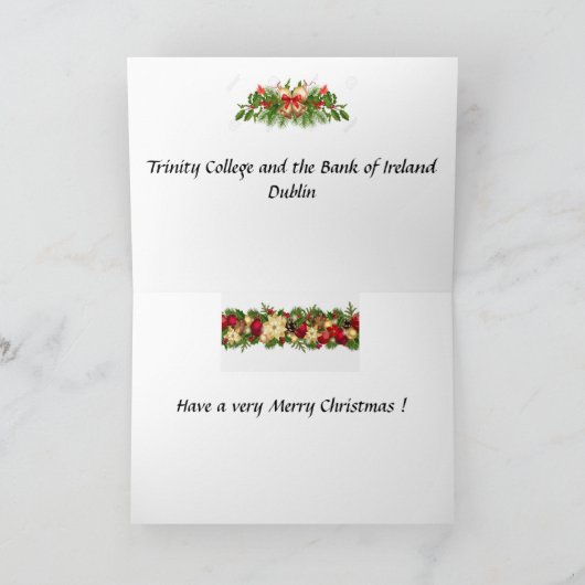 Weihnachtskarte - Dublin, Irland Feiertagskarte (Innenseite)
