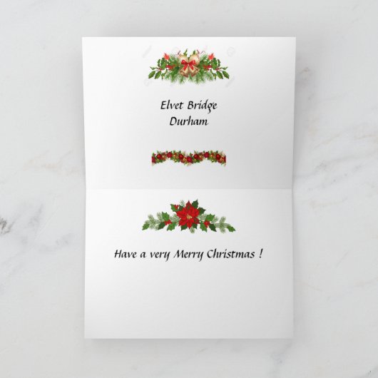 Weihnachtskarte - Durham, England Feiertagskarte (Innenseite)