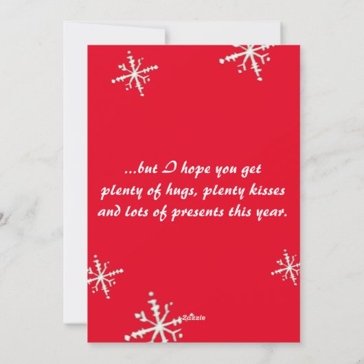 Weihnachtskarte eines Sohnes Feiertagskarte (Rückseite)