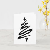 Weihnachtskarte, einfach, Minimalistisch Karte (Gelbe Blume)
