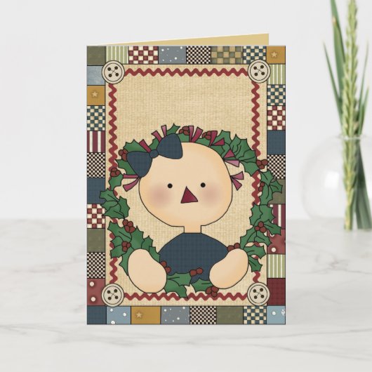Weihnachtskarte: Einfache Freuden Annie Feiertagskarte (Vorderseite)