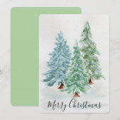 Weihnachtskarte Einladung (Vorne/Hinten)