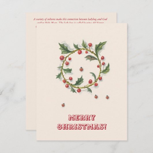 Weihnachtskarte Einladung (Vorne/Hinten)